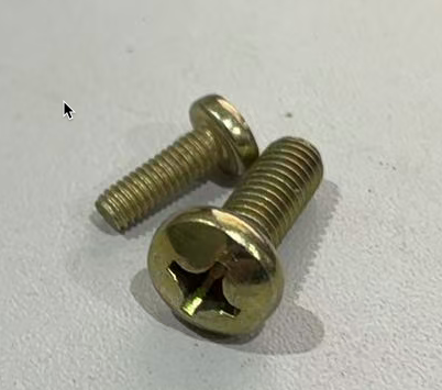 Parafuso Phillips Maquina M4X10MM Cabeca Panela Bicromatizado (Pacote com 500Pc)