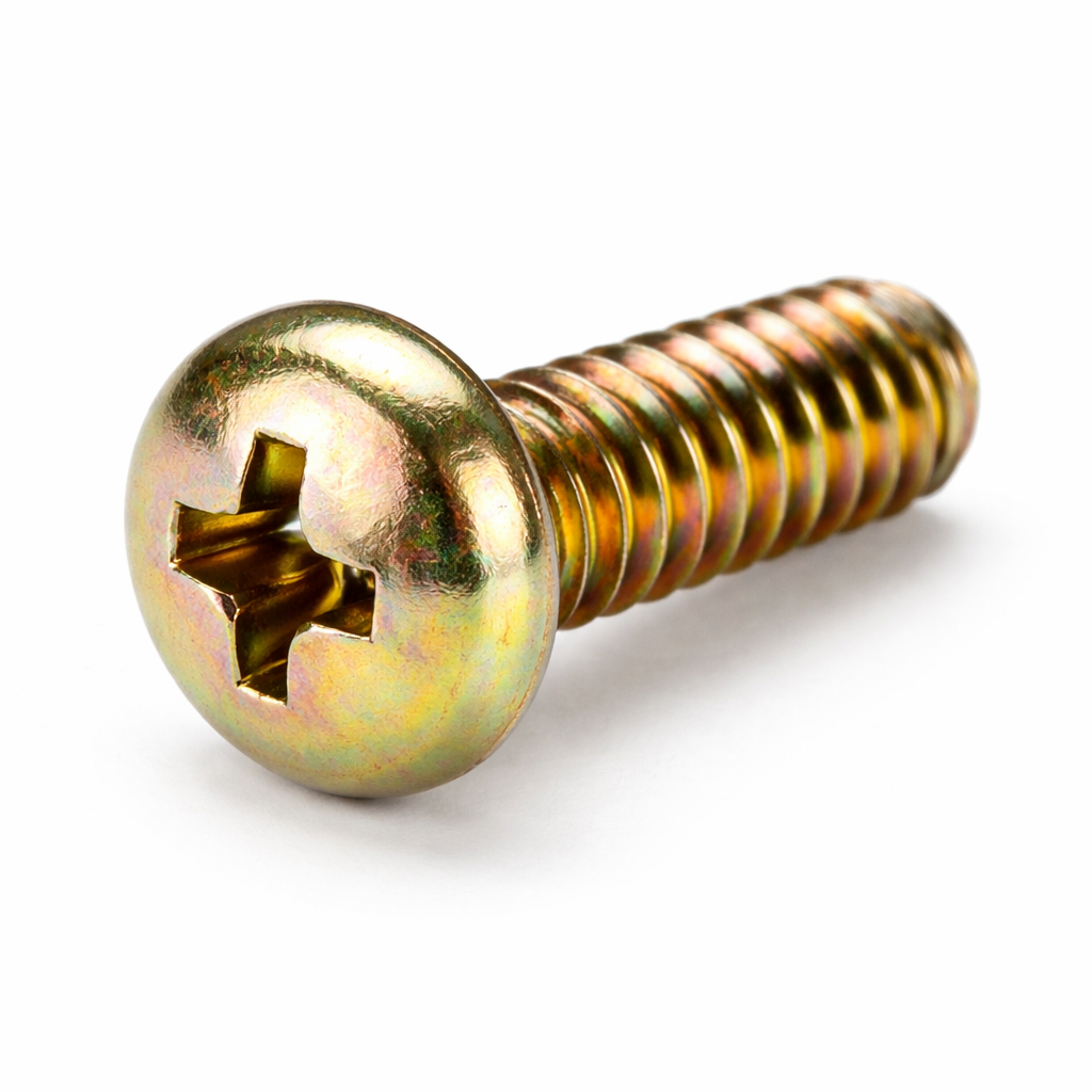 Parafuso Phillips Maquina M5X10MM Cabeca Panela Bicromatizado (Pacote com 500Pc)